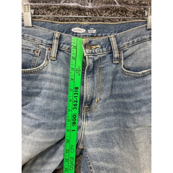 Old Navy Jeans Mens 34x30 Blue Denim Skinny Built-In Flex Mid Rise Flat Front - Picture 9 of 15